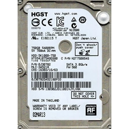 Disco Duro 2.5" 750 GB SATA  para Notebook Hitachi
