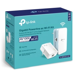 Adaptador de Red a Corriente WiFi AV1000 TP-LINK WPA7517 Powerline Gigabit Dual Band  AC 300/433 Mbps (KIT de 2 Unidades