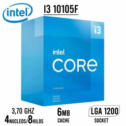 Procesador INTEL Core I3 10105F S.1200 - BOX