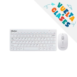 PROMO VUELTA A CLASES Kit Teclado + Mouse MEETION Mini 4000 | Inal�mbrico, Blanco