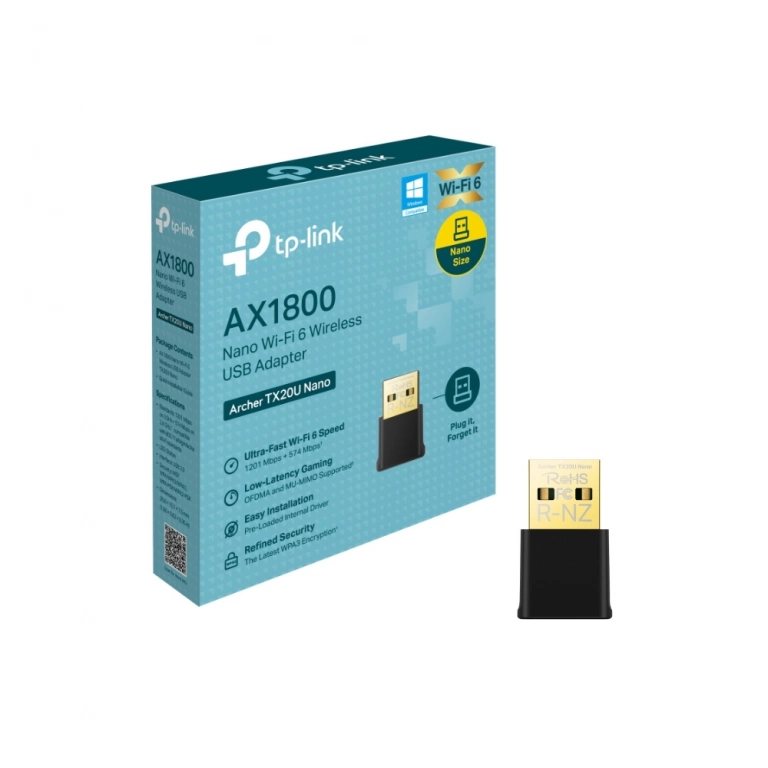 Adaptador Inal�mbrico USB TP-LINK Archer TX20U Nano | AX1800, WiFi 6